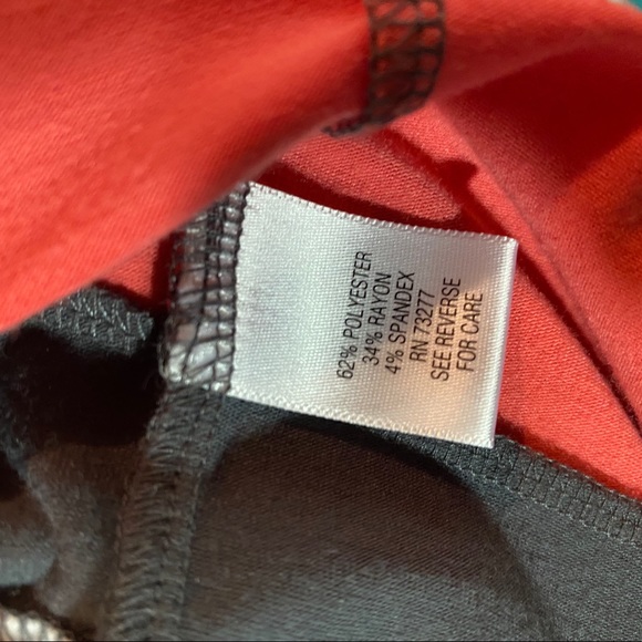 Elle Gray Coral Color Block Dress Size Large - Picture 8 of 8